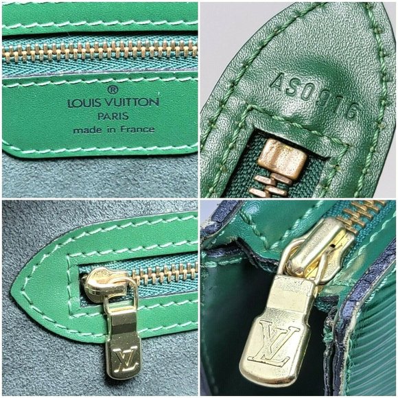Louis Vuitton Saint Jacques GM Dark Green Epi Leather Bucket Shoulder Bag Auth - Picture 12 of 12